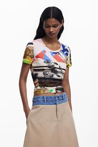 Desigual Collageprint T-shirt - MATERIAL FINISHES