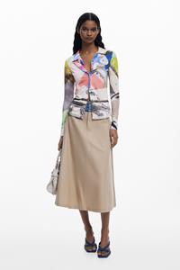 Desigual Geknoopte collage T-shirt - MATERIAL FINISHES