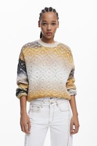 Desigual Gebreide trui met kabelpatroon - MATERIAL FINISHES