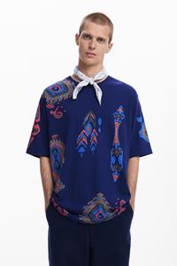 Desigual T-shirt met etnische print - BLUE