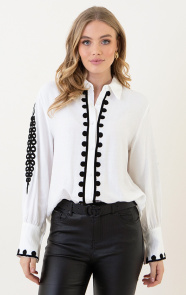 Jurkjes Embroidery Oversized Blouse Danouk Ecru
