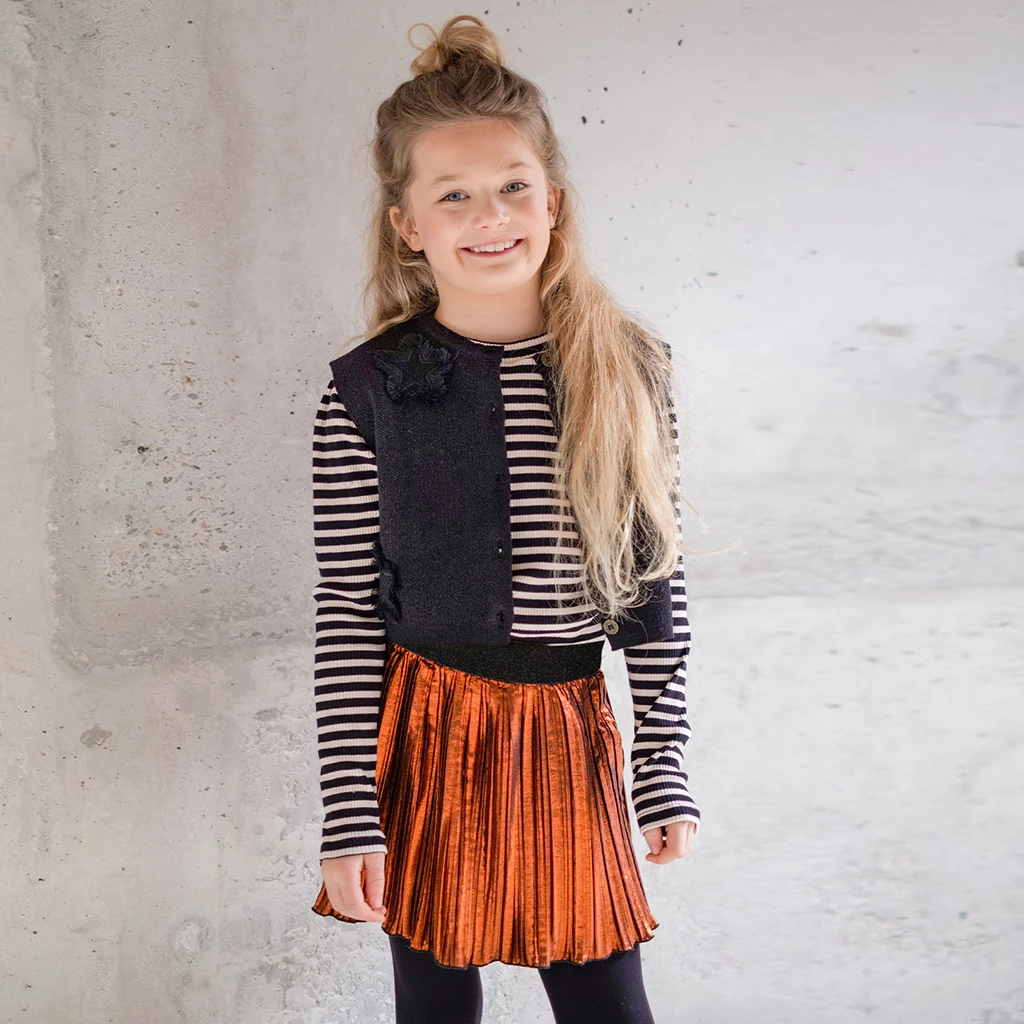 likeflo-collectie Like Flo-collectie Rokje glitter plissé Hellen (orange coral)