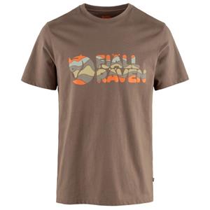 Fjällräven  Multicolor Logo T-Shirt - T-shirt, bruin