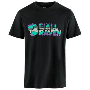 Fjällräven  Multicolor Logo T-Shirt - T-shirt, zwart