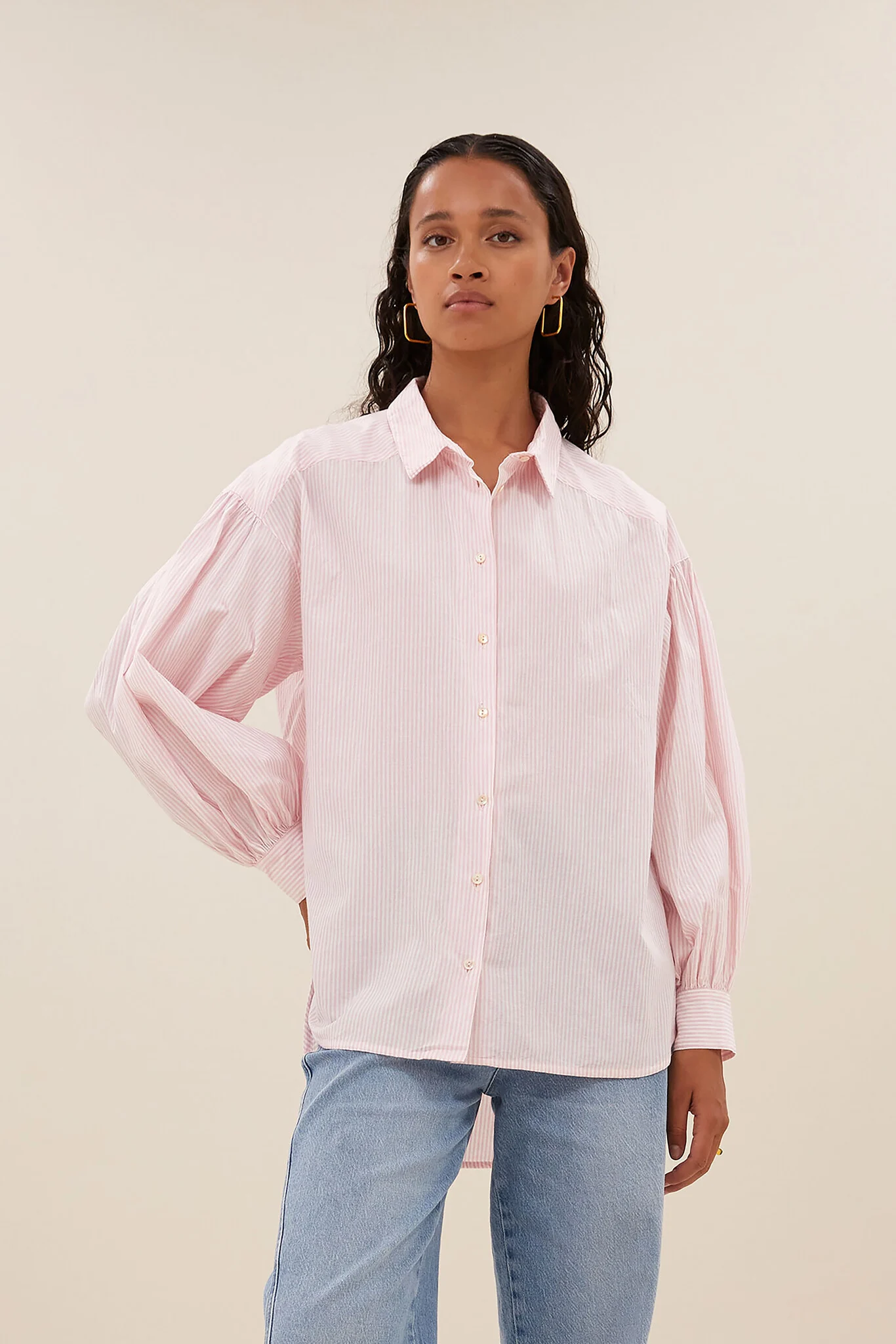 By-Bar Amsterdam 25112069 sarah pink pinstripe blouse