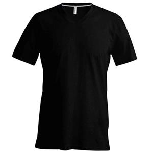 Kariban Heren T-shirt met korte mouwen en V-hals, slim fit 2XL wit