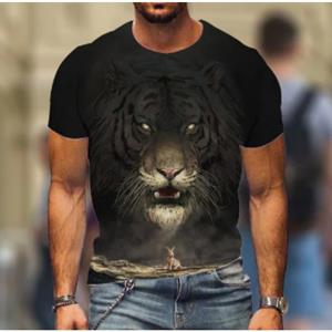ForYourBeauty 3D Animal T-shirt Man 3D-printen Tees Mode O-hals T-shirts Kleding Mannen Casual Korte Mouw T-shirts Zomer Top S