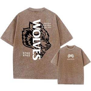 ETST 009 Darc Wolves Sport Vintage Washed T-shirts Gym Bodybuilding Oversized Herenkleding Zomer Fitness TEE Workout Darc Sport T-shirts S