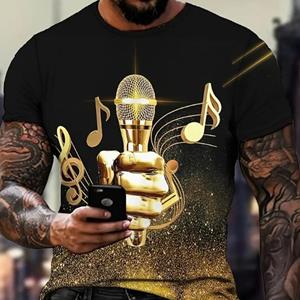 Happy Show Nieuwe zomer herenmode T-shirt Personality Note bedrukt heren T-shirt Top XS zwart