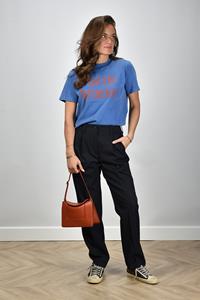 Golden Goose high-waisted broek in wolmix blauw