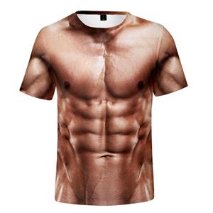 ETST 07 Muscle Body 3D Print T-shirt Heren Zomer T-shirt Kleding Mode Straat Tees Flesh Patroon Oversized Mannelijk Korte Mouw Trendy L