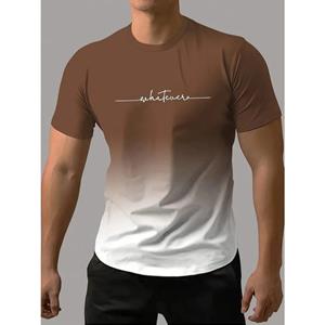 HerSight Plus Size Heren T-shirt 3D Geprinte T-shirts Mannen Eenvoudige Gradiënt Mode Trend Korte Mouw T-shirts Casual Zomerkleding S