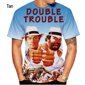 ETST 006 Bud Spencer Terence Hill 3D Print Man/Vrouwen Mode O-hals T-shirts Korte Mouw Man Tops Zomer Oversized Unisex Kleding S