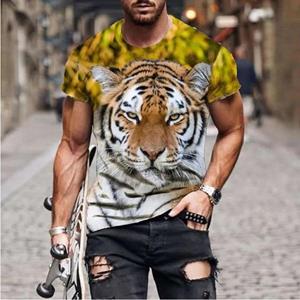 ForYourBeauty Streetwear 3D Animal T-shirt Man 3D Cat Printing Tees Grappige Hip Hop Heren Casual Korte Mouw T-shirts Zomer Top S