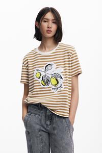 Desigual Gestreept T-shirt - WHITE