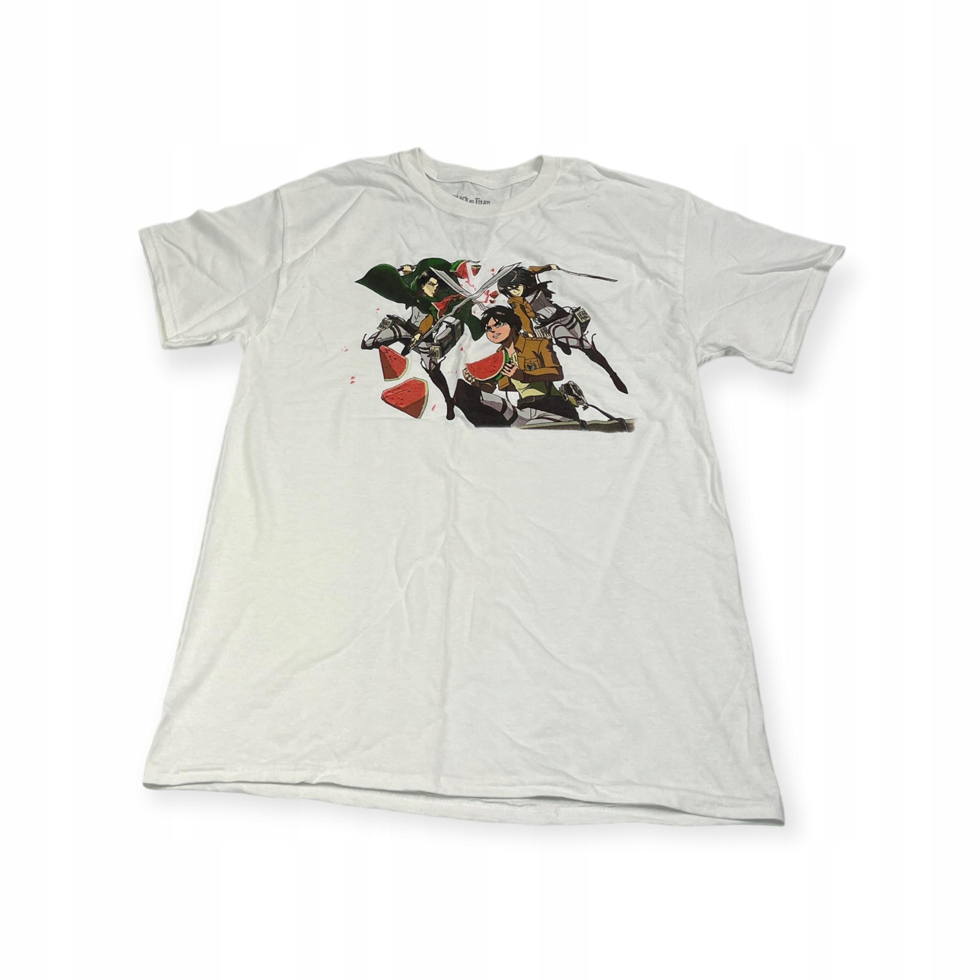 Outletup-clothes Koszulka T-shirt męski okrągły dekolt SPENCER'S ATTACK ON TITAN XL