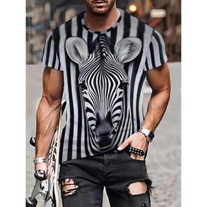 HerSight Giraffe patroon T-shirts Zomer T-shirts Heren Streetwear Phoenix 3D Print T-shirt Mode O-hals Korte Mouw Tops S wit