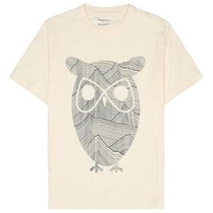 KnowledgeCotton Apparel  Regular Mountain OWL Printed - T-shirt, wit