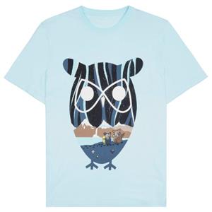 KnowledgeCotton Apparel  Regular Seagrass OWL Printed - T-shirt, grijs