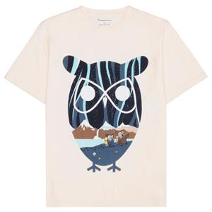 KnowledgeCotton Apparel  Regular Seagrass OWL Printed - T-shirt, wit