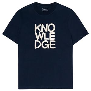 KnowledgeCotton Apparel  Regular S/S Heavy Single - T-shirt, blauw