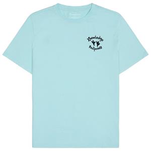 KnowledgeCotton Apparel  Regular Single Jersey Printed - T-shirt, blauw