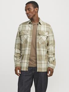 Jack & Jones jprccraymond spring check overshirt 12274956 white pepper