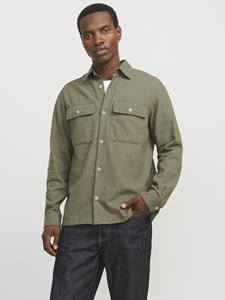 Jack & Jones jprccraymond spring solid overshirt 12274954 tea leaf