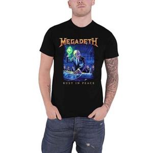 Megadeth Unisex volwassen roest in vrede tracklijst terug print T-shirt XXL