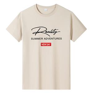 Bistrota Groot formaat puur katoenen heren T-shirt met korte mouwen voor jongens M abrikoos