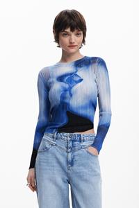 Desigual Lange mouwen kus T-shirt - BLUE