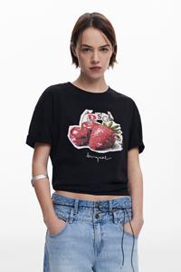 Desigual T-shirt met fruitlogo - BLACK