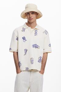 Desigual Polo vazen - WHITE