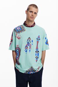 Desigual T-shirt met tribale print - GREEN