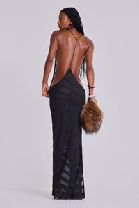 Jaded London Noir Knit Maxi Dress