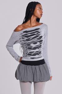 Jaded London Obsessed Slashed Layered Top