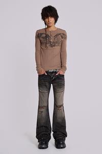 Jaded Man Wingspan Henley Top