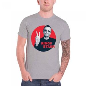 Pertemba FR - Apparel Ringo Starr Unisex volwassen Peace Circle katoenen T-shirt L grijs