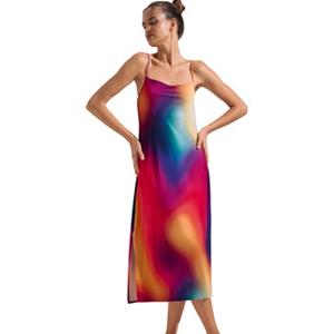 Lisca Jurk  Zomerse maxi jurk met bandjes Olympia
