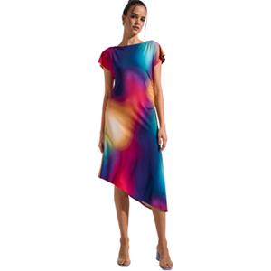 Lisca Jurk  Asymmetrische zomerjurk met slipe mouwen Olympia