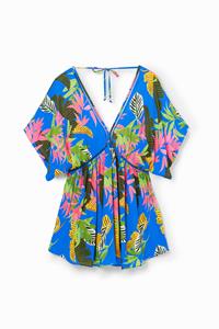 Desigual Jurk  Kaftan strandjurk met tropische print voor dames