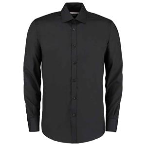 Kustom Kit Heren slim shirt met lange mouwen