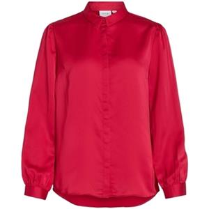 Vila Blouse  Noos Ellette Satin Shirt - Love Potion
