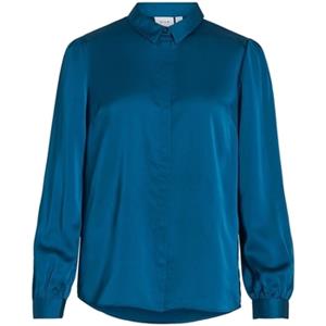 Vila Blouse  Noos Ellette Satin Shirt - Moroccan Blue
