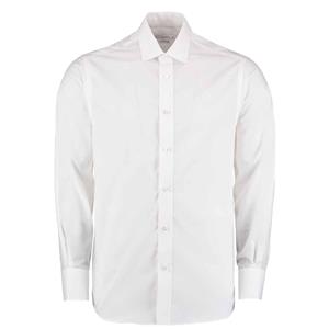 Kustom Kit Heren poplin getailleerd overhemd met lange mouwen