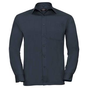 Russell Athletic Heren klassiek polycotton overhemd met lange mouwen