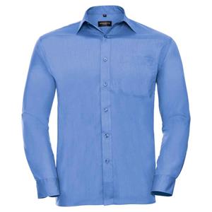 Russell Athletic Heren klassiek polycotton overhemd met lange mouwen