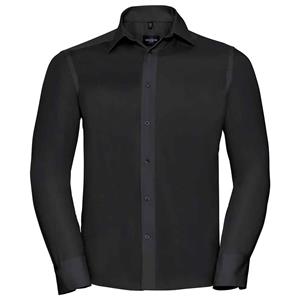 Russell Athletic Heren ultimate non-iron getailleerde overhemd met lange mouwen