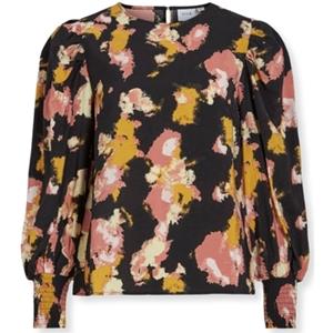 Vila Blouse  Top Dortea L/S - Black/Old Rose