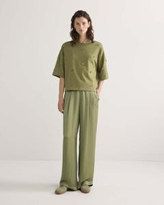 Summum 3s5107-30656 3/4 sleeve embellished sweatshirt